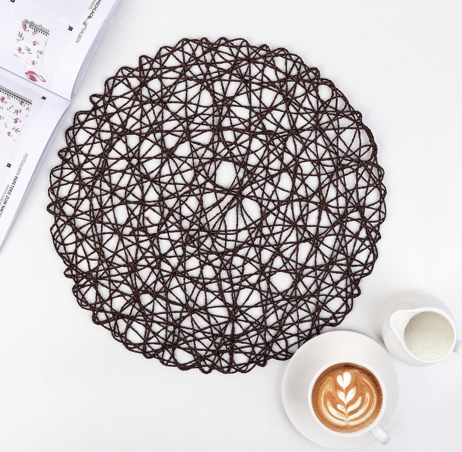 Салфетка сервировочная на стол «Одуванчик», 38×38 см, цвет коричневый