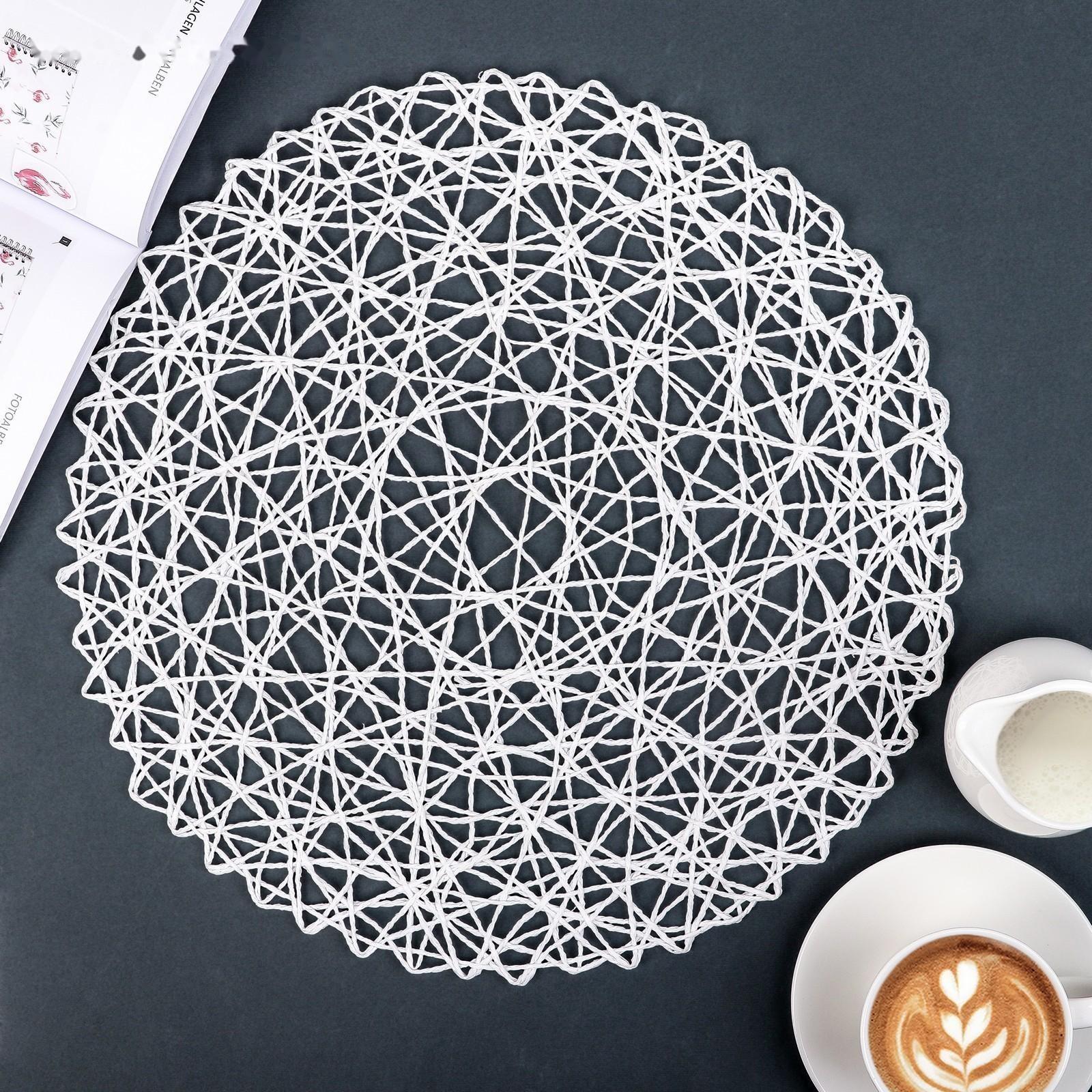 Салфетка сервировочная на стол «Одуванчик», 38×38 см, цвет белый