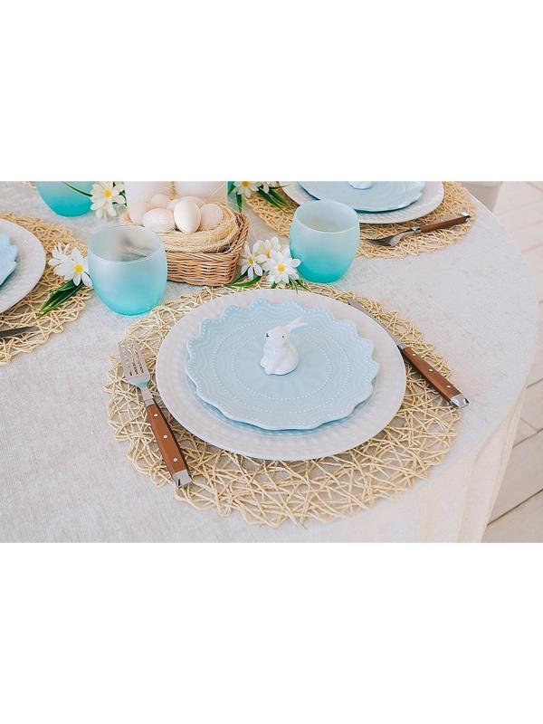 Салфетка сервировочная на стол «Одуванчик», 38×38 см, цвет бежевый