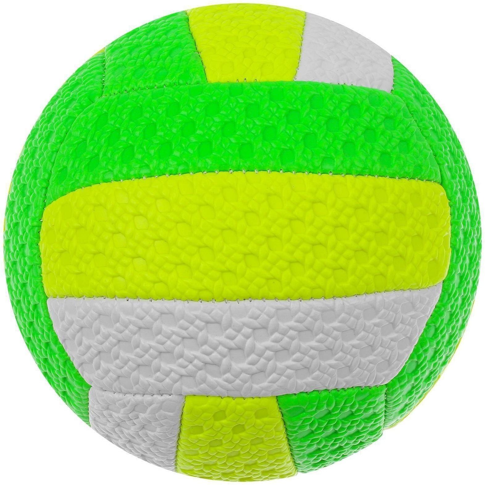 Мяч волейбольный пляжный, ПВХ, машинная сшивка, 18 панелей, размер 2, цвета микс