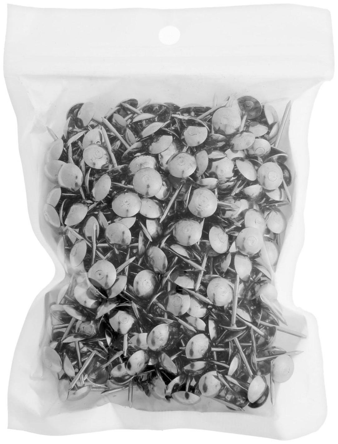 Гвозди декоративные, 8х15 мм, цвет хром, в упаковке 500 шт.