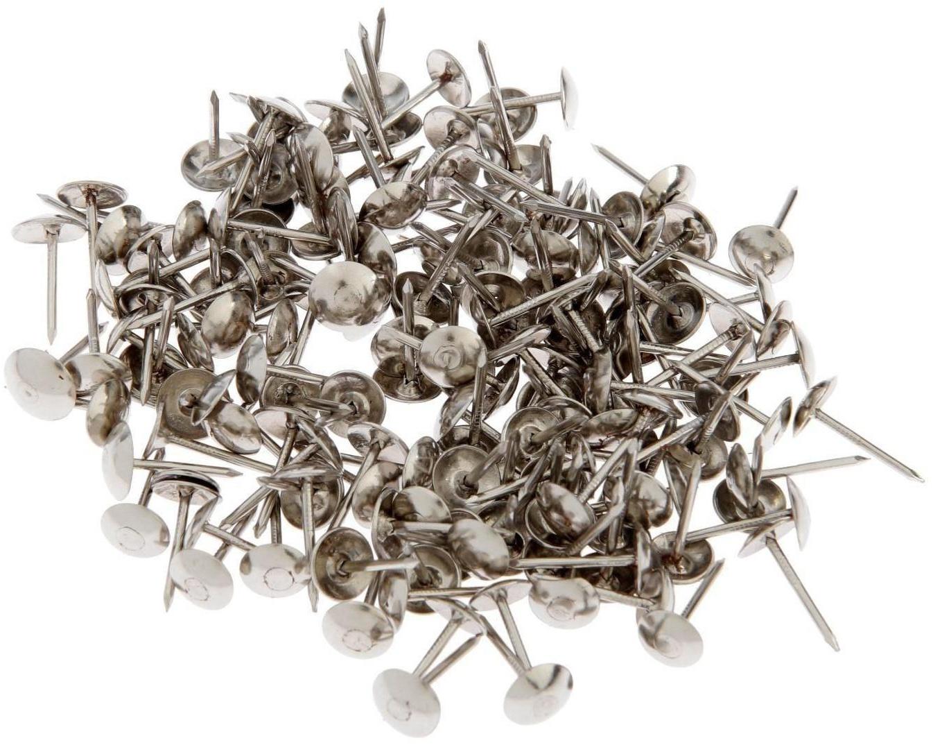 Гвозди декоративные, 8х15 мм, цвет хром, в упаковке 500 шт.
