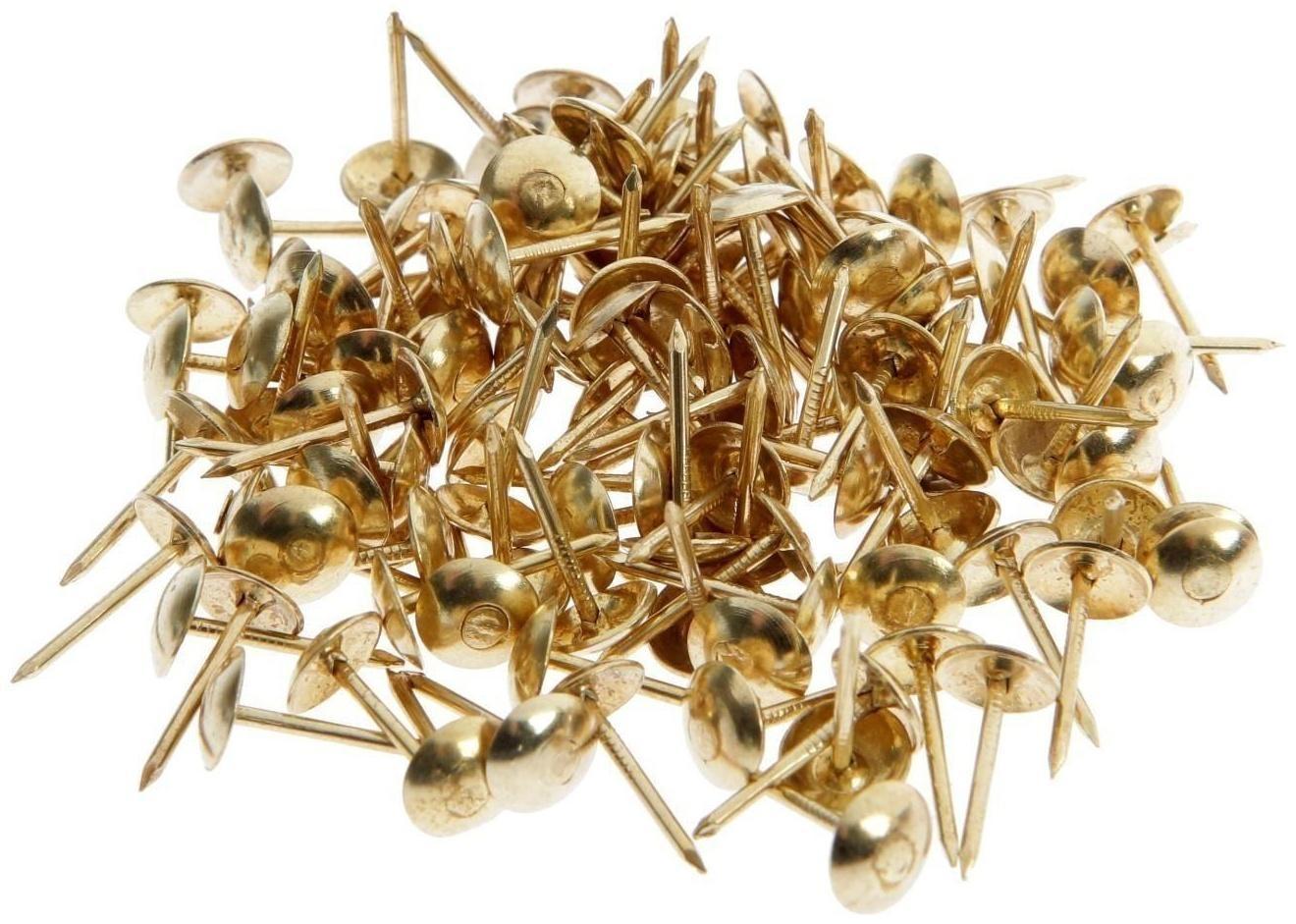 Гвозди декоративные, 8х15 мм, цвет золото, в упаковке 500 шт.