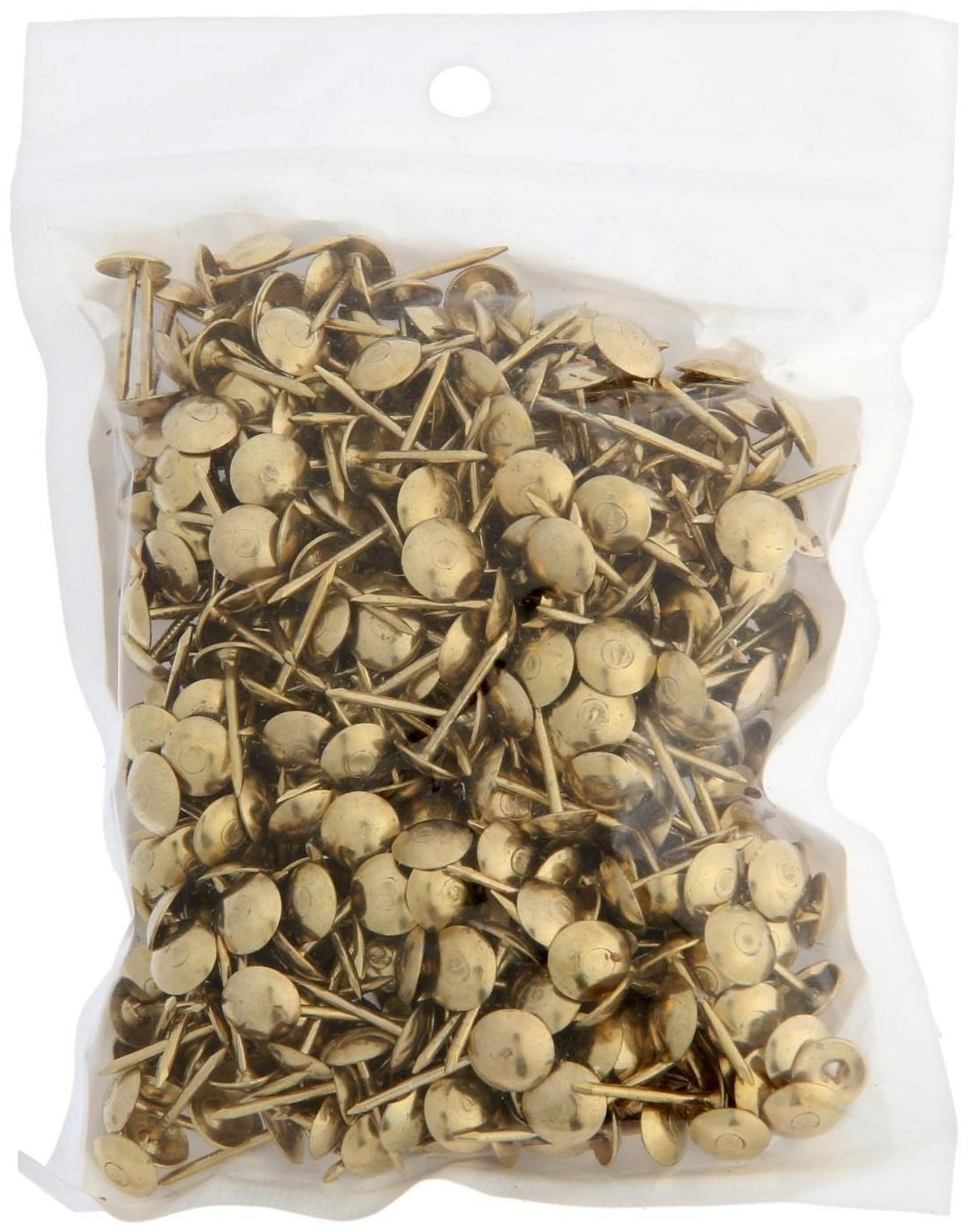 Гвозди декоративные, 8х15 мм, цвет золото, в упаковке 500 шт.