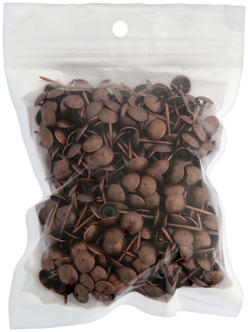 Гвозди декоративные, 8х15 мм, цвет медь, в упаковке 500 шт.