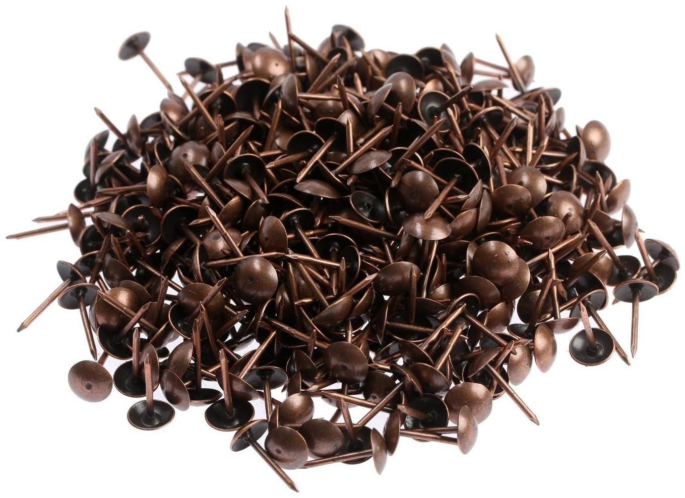 Гвозди декоративные, 8х15 мм, цвет медь, в упаковке 500 шт.