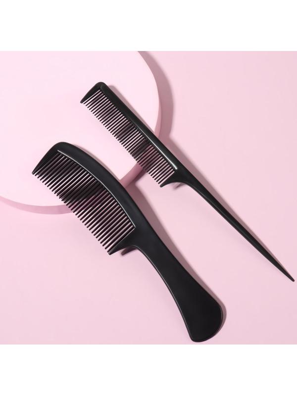 Набор расчёсок, 2 предмета, цвет чёрный