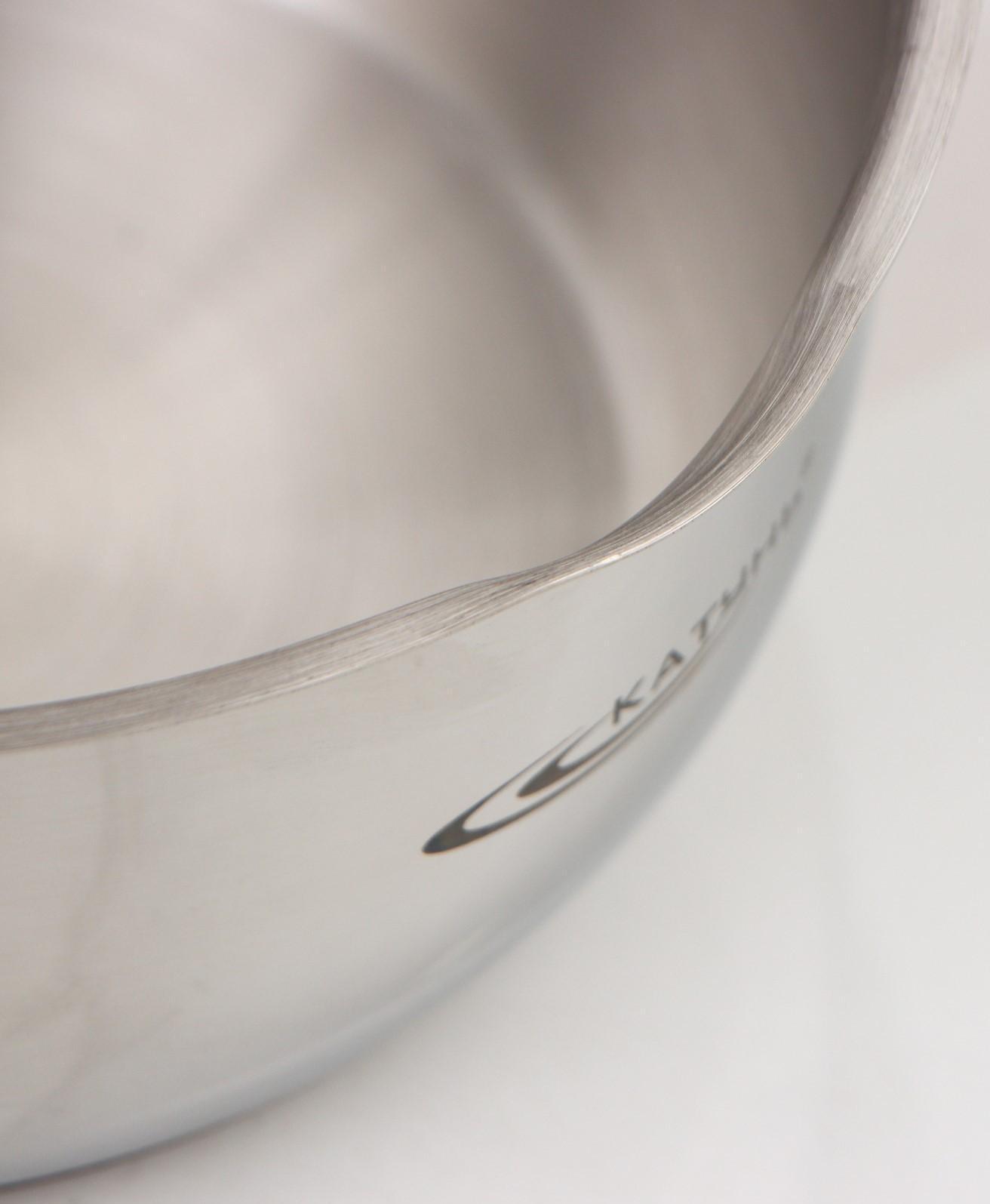 Ковш «Аврора», 1,6 л, d=16 см, капсульное дно, стеклянная крышка, клёпаная ручка