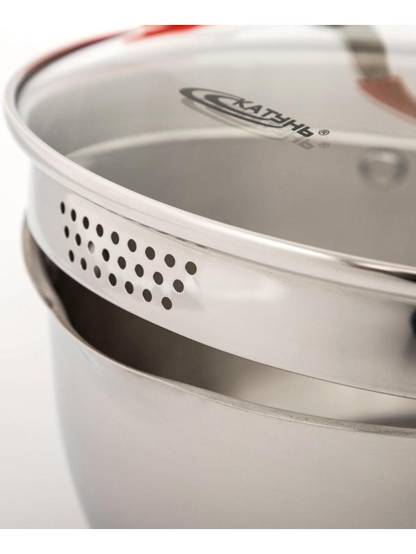 Кастрюля «Аврора», 4 л, d=22 см, капсульное дно, стеклянная крышка