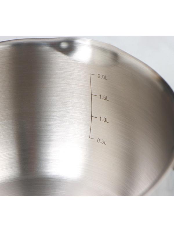 Кастрюля «Аврора», 3 л, d=20 см, капсульное дно, стеклянная крышка