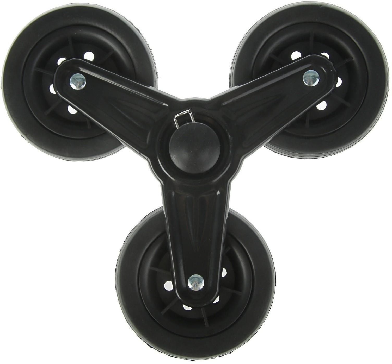 Колесо для тележки тройное, d=90 мм, черное