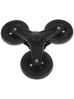 Колесо для тележки тройное, d=90 мм, черное