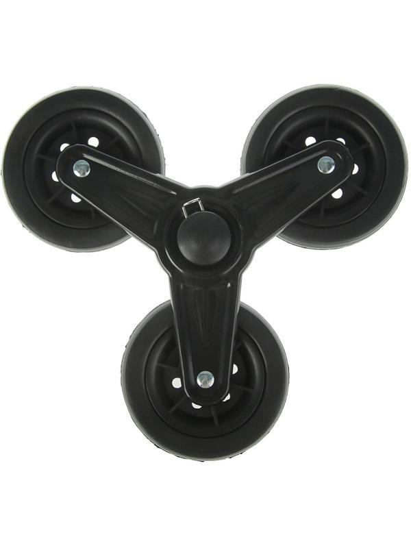 Колесо для тележки тройное, d=90 мм, черное