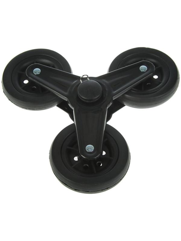 Колесо для тележки тройное, d=90 мм, черное
