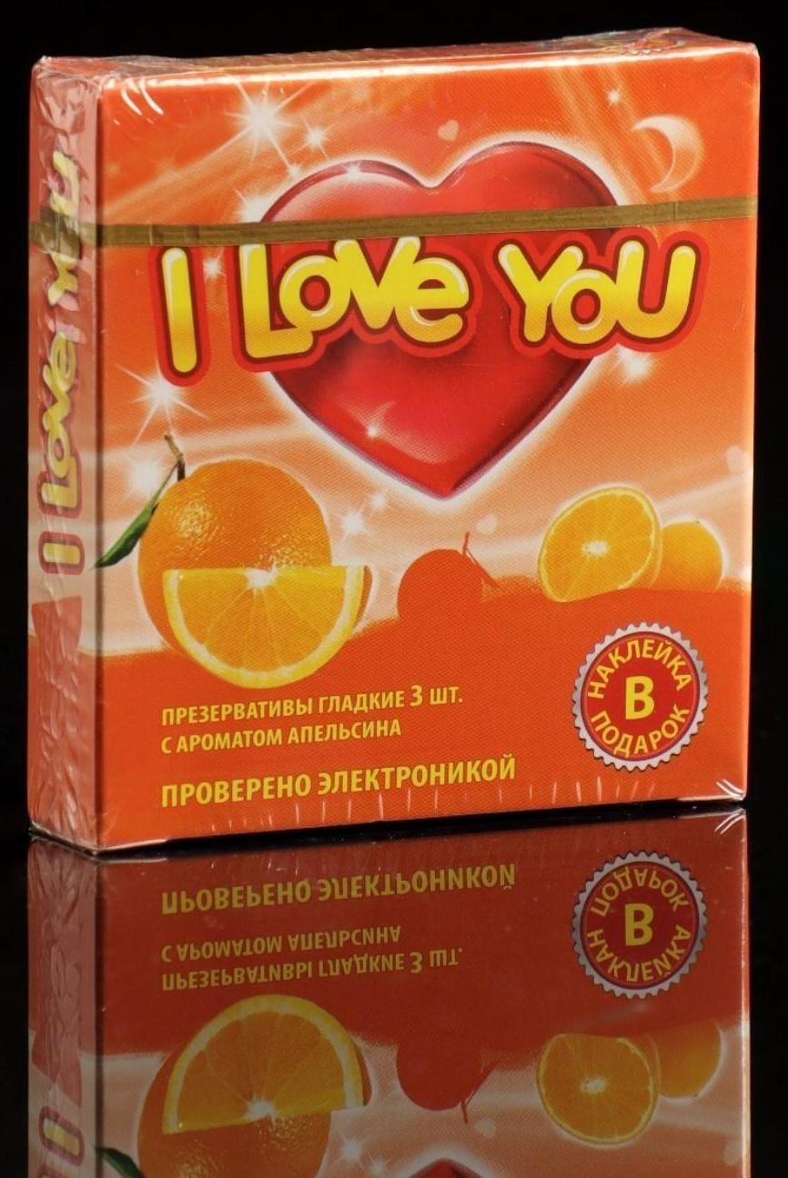 Презервативы I Love You, с ароматом фруктов, 3 шт.