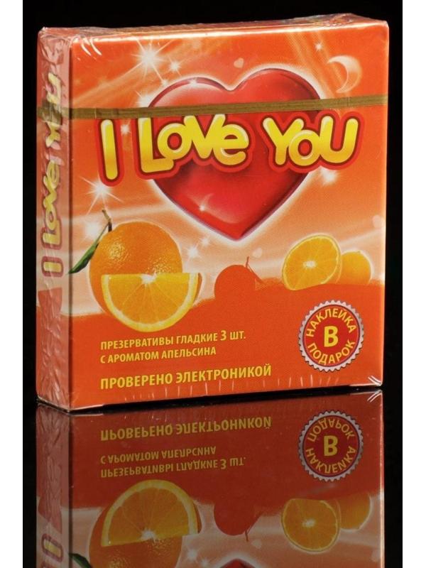 Презервативы I Love You, с ароматом фруктов, 3 шт.