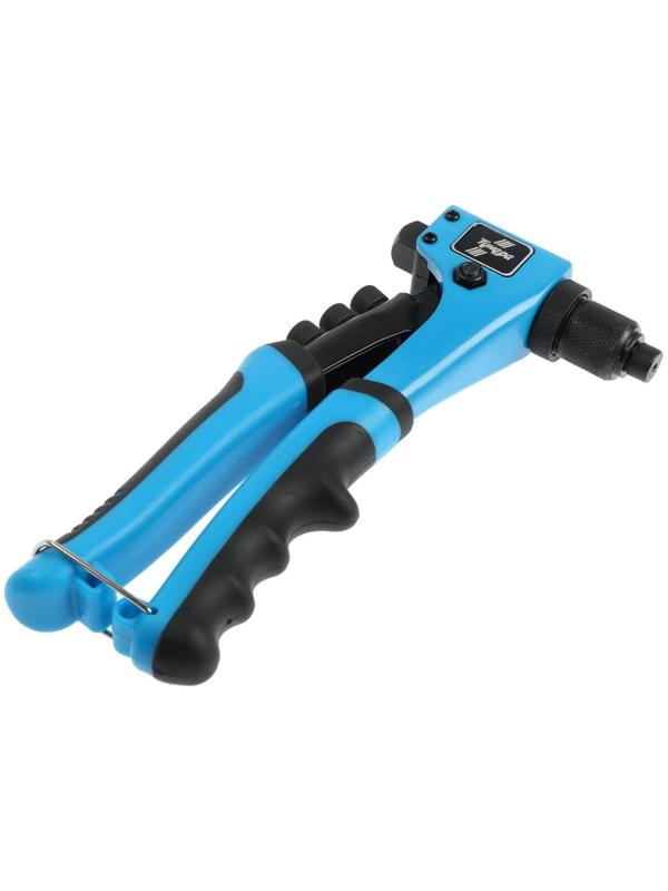 Заклепочник ТУНДРА, 210 мм, 2К рукоятки, заклепки 2.4 - 3.2 - 4 - 4.8 мм