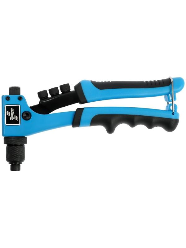 Заклепочник ТУНДРА, 210 мм, 2К рукоятки, заклепки 2.4 - 3.2 - 4 - 4.8 мм