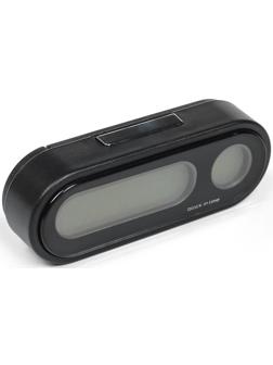 Часы-термометр TORSO, автомобильные с подсветкой, черный