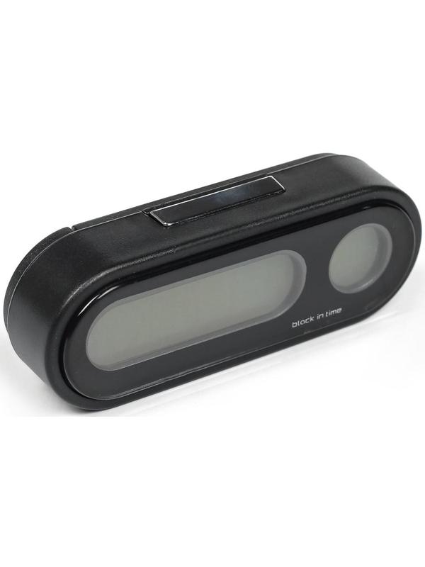 Часы-термометр TORSO, автомобильные с подсветкой, черный