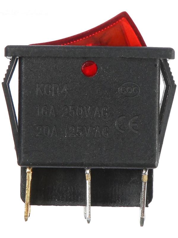 Выключатель клавишный с подсветкой двойной, красно-зеленый