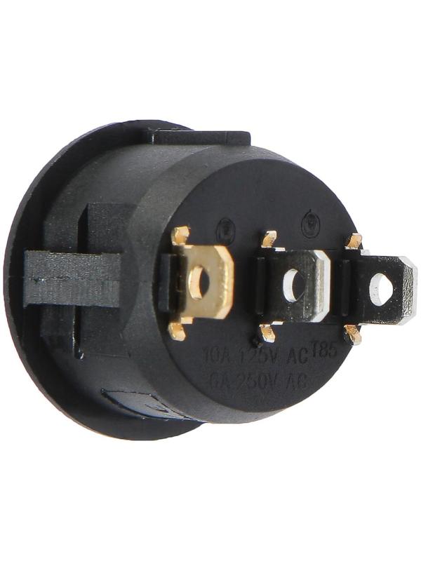 Выключатель клавишный с подсветкой, диаметр 23 мм, красный