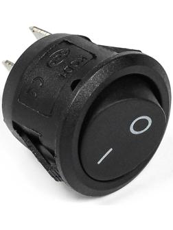 Выключатель клавишный без подсветки, диаметр 23 мм, черный