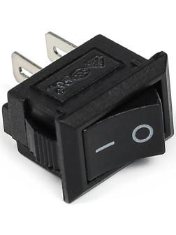 Выключатель клавишный без подсветки одинарный, черный