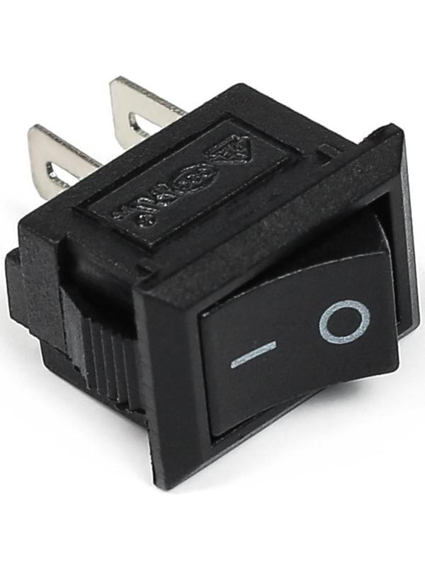 Выключатель клавишный без подсветки одинарный, черный