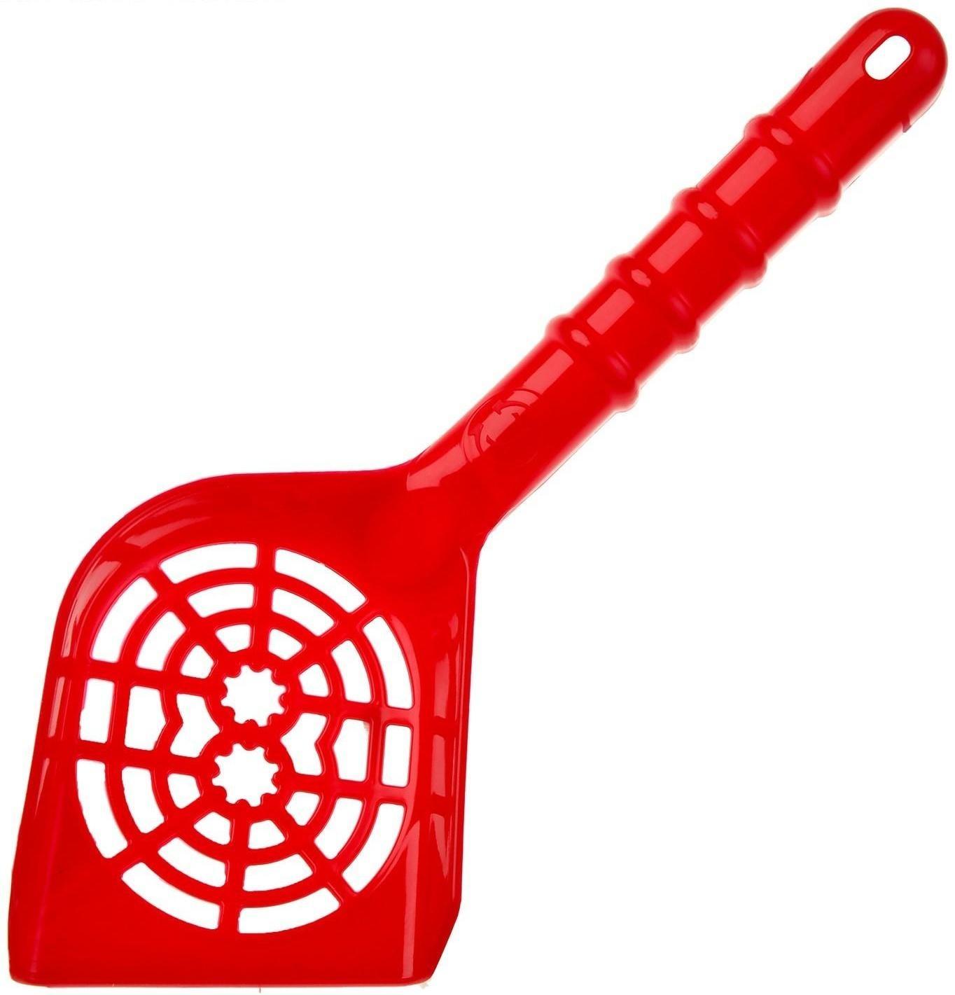 Совок изогнутый для кошачьего туалета, 28,5 х 11 х 1,6 см, микс цветов