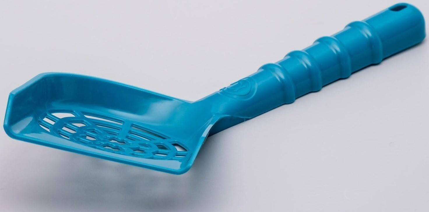 Совок изогнутый для кошачьего туалета, 28,5 х 11 х 1,6 см, микс цветов