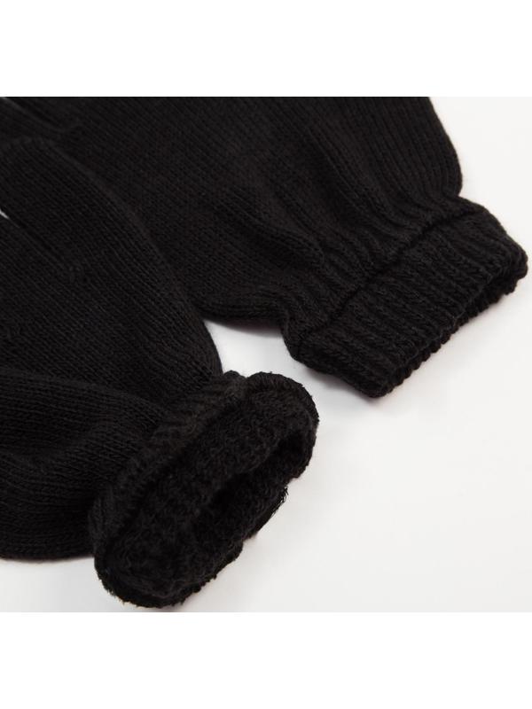 Перчатки мужские, цвет чёрный, размер 20