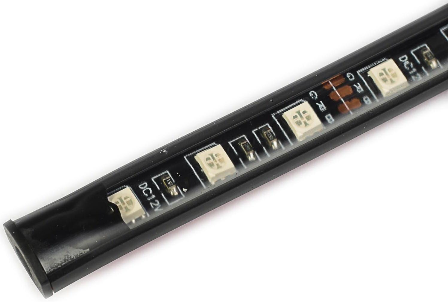 Подсветка салона 12 LED-5050, 22 см, пульт, светомузыка, мультисвет RGB, 4 шт