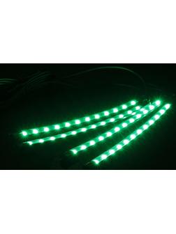 Подсветка салона 12 LED-5050, 22 см, пульт, светомузыка, мультисвет RGB, 4 шт