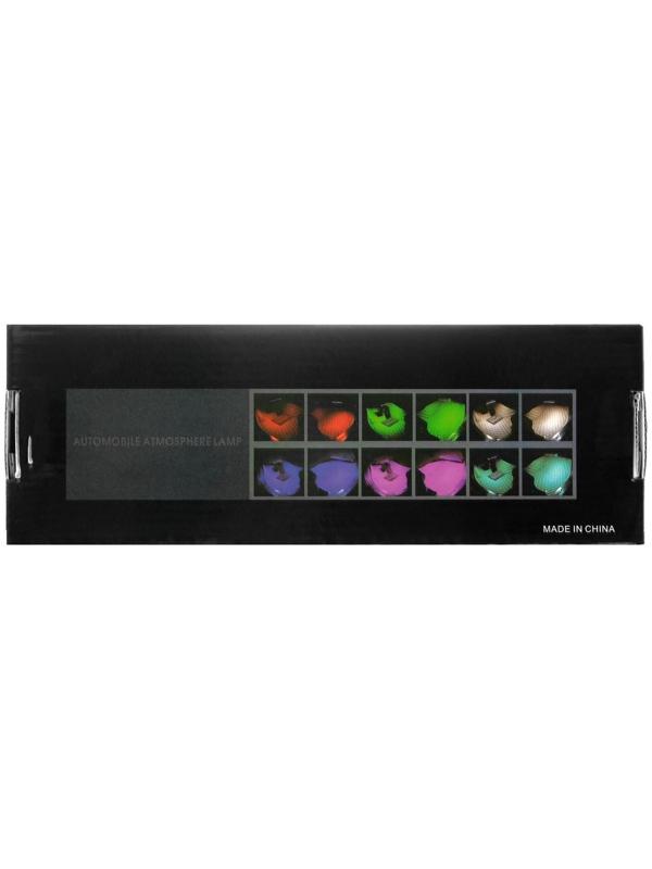 Подсветка салона 12 LED-5050, 22 см, пульт, светомузыка, мультисвет RGB, 4 шт