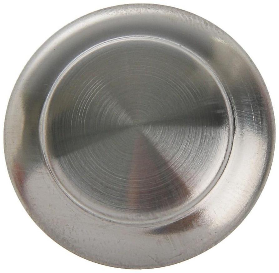 Ручка кнопка ТУНДРА, d=28 мм, цвет матовый никель