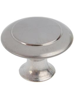 Ручка кнопка ТУНДРА, d=28 мм, цвет матовый никель