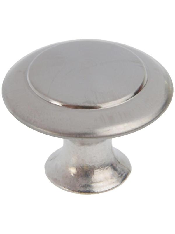 Ручка кнопка ТУНДРА, d=28 мм, цвет матовый никель