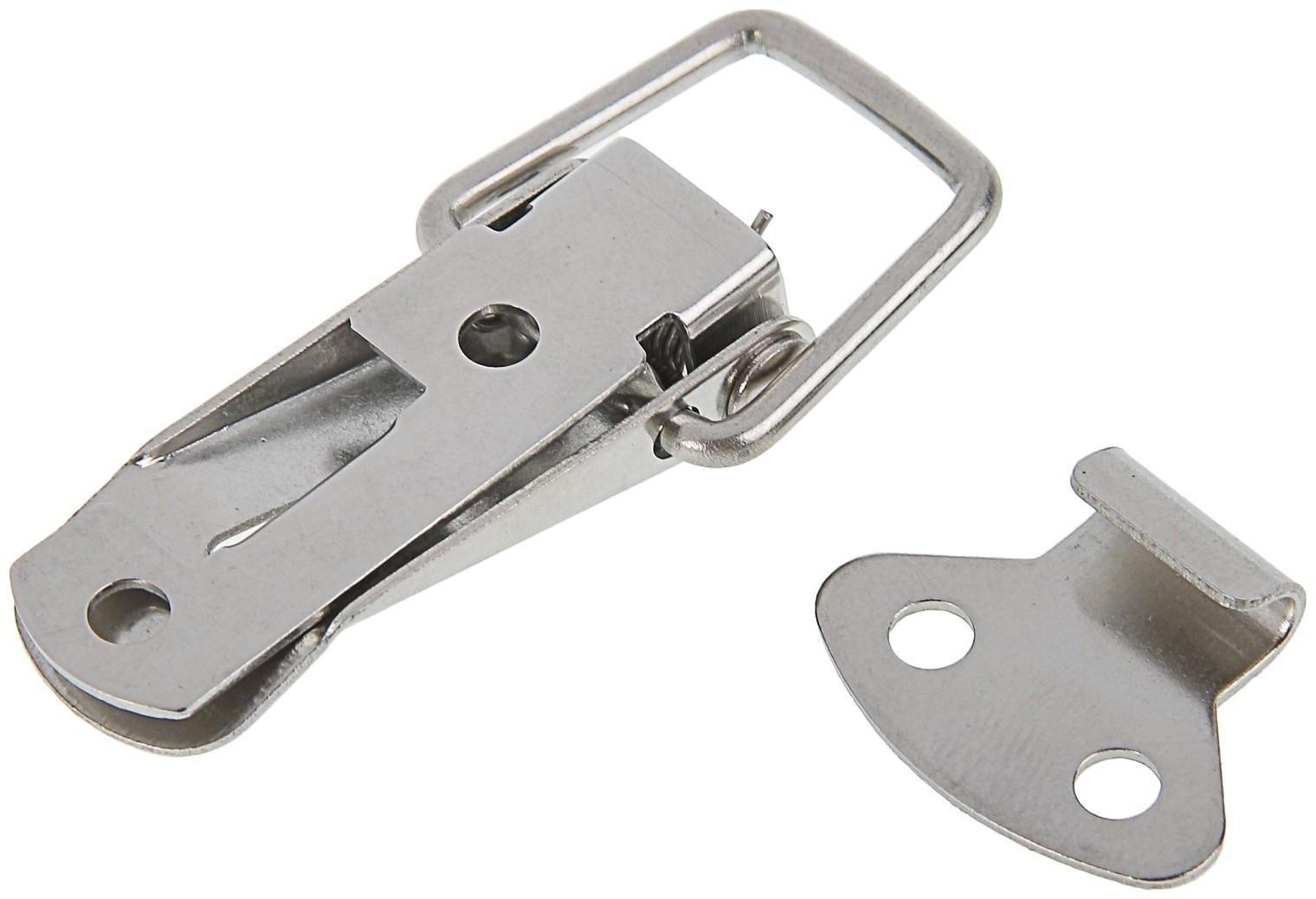 Замок-защёлка на ящик Z01, 4.5 см, нержавейка