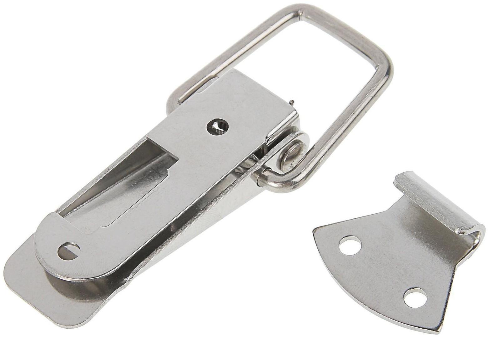 Замок-защёлка на ящик Z04, 7.5 см, нержавейка