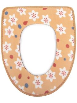 Чехол на сиденье для унитаза на липучках «Цветы», 35×45 см, цвет МИКС