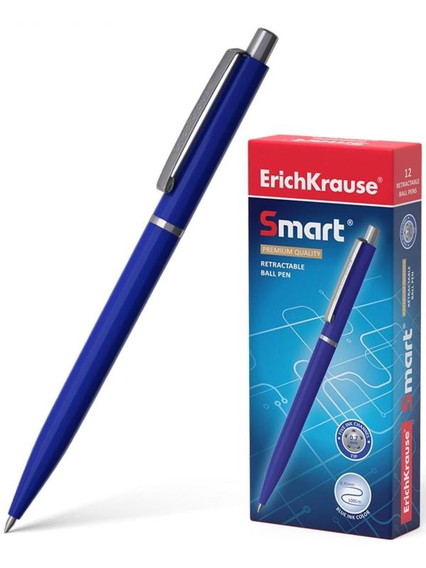 Ручка шариковая автоматическая Smart, узел 0.7 мм, под логотип, чернила синие, длина линии письма 1000 метров
