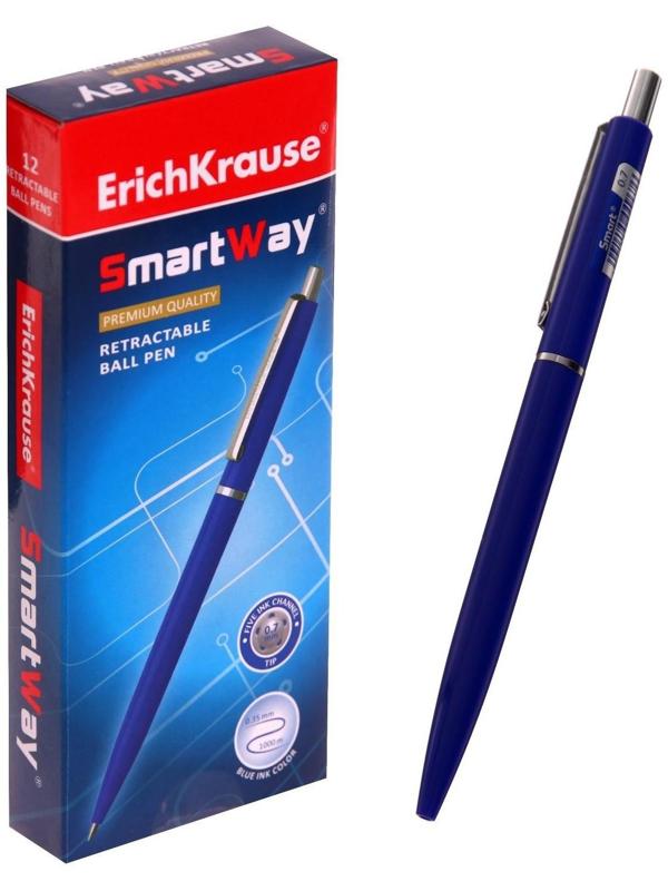 Ручка шариковая автоматическая Smart, узел 0.7 мм, под логотип, чернила синие, длина линии письма 1000 метров