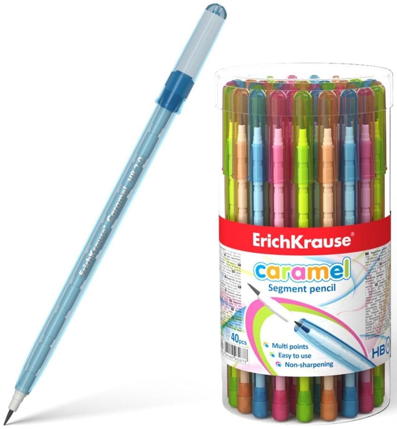 Карандаш сегментный НВ, 1.5 мм, ErichKrause Caramel, микс