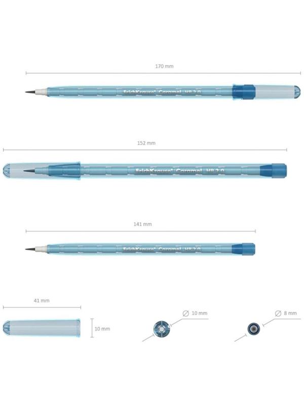 Карандаш сегментный НВ, 1.5 мм, ErichKrause Caramel, микс