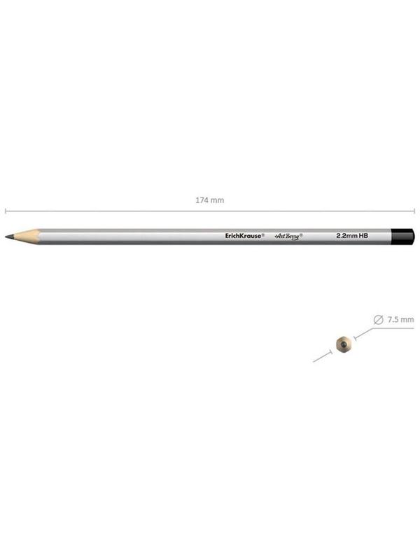 Набор карандашей чернографитных разной твердости 3 штуки Erich Krause, в наборе: Н, НВ, В, в блистере
