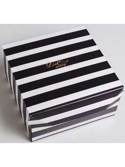 Коробка из картона «Монохром», 17 × 9 × 17 см