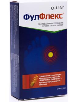 Капсулы Фулфлекс при подагре, заболеваниях суставов, 24 капсулы