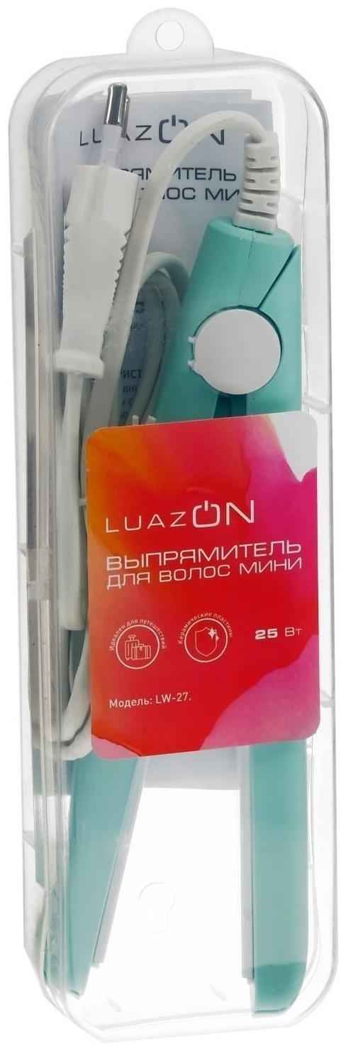 Выпрямитель Luazon LW-27, мини, 25 Вт, керамическое покрытие, 180°C, бирюзовый
