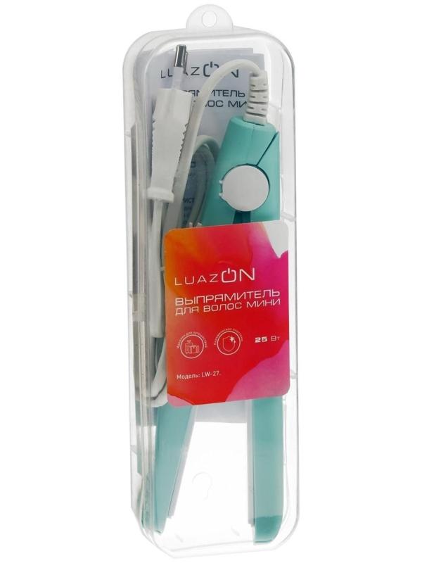 Выпрямитель Luazon LW-27, мини, 25 Вт, керамическое покрытие, 180°C, бирюзовый